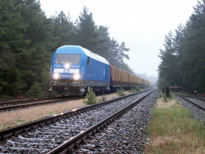 Holzverladung auf der Niederlausitzer Eisenbahn